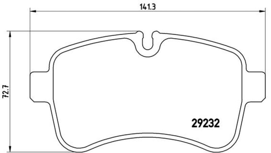 Set plăcuțe frână BREMBO, spate , pentru: IVECO DAILY IV, DAILY V, DAILY VI 2.3D-Electric 05.06-