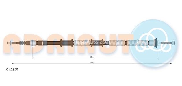 Cablu frână de mână ADRIAUTO, spate, stânga (1795mm /1615mm) pentru: ALFA ROMEO GIULIETTA 1.4-2.0D 04.10-12.20