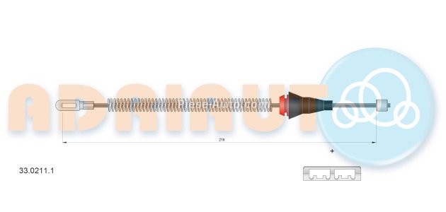 Cablu frână de mână ADRIAUTO, spate, dreapta / stânga (216mm) pentru: OPEL CORSA C, CORSA C/HATCHBACK, TIGRA, VECTRA B 1.0-2.0D 11.96-12.12