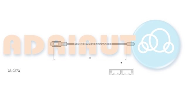 Cablu frână de mână ADRIAUTO, spate, dreapta / stânga (130mm) pentru: OPEL VECTRA B 1.6-2.6 09.95-07.03