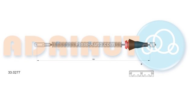 Cablu frână de mână ADRIAUTO, spate, dreapta / stânga (180mm) pentru: OPEL ASTRA G, ASTRA G CLASSIC, ASTRA G/KOMBI, ASTRA H, ASTRA H GTC, COMBO TOUR, COMBO/MINIVAN, ZAFIRA A 1.2-2.0D 02.98-