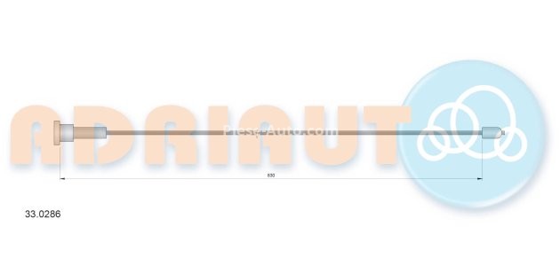 Cablu frână de mână ADRIAUTO, spate, dreapta (830mm) pentru: OPEL CORSA C, CORSA C/HATCHBACK, TIGRA 1.0-1.8 09.00-12.12