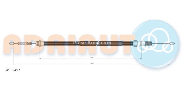 Cablu frână de mână ADRIAUTO, spate, stânga (1325mm /925mm) pentru: OPEL ARENA; RENAULT TRAFIC 1.4-2.5D 03.89-12.01