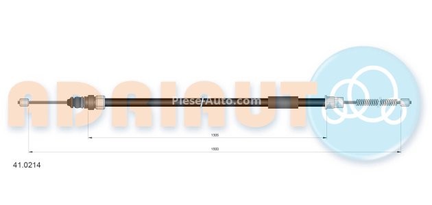 Cablu frână de mână ADRIAUTO, spate, dreapta / stânga (1500mm /1305mm) pentru: RENAULT 4, 5 0.8-1.4 09.71-06.90