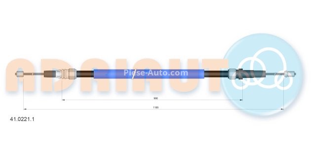 Cablu frână de mână ADRIAUTO, spate, dreapta / stânga (1185mm /990mm) pentru: RENAULT LAGUNA I 1.6-3.0 11.93-03.01