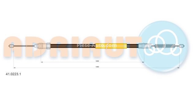 Cablu frână de mână ADRIAUTO, spate, dreapta / stânga (1460mm /1055mm) pentru: RENAULT TWINGO I 1.2/1.2LPG 05.96-06.07