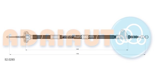 Cablu frână de mână ADRIAUTO, spate, stânga (1780mm /1490mm) pentru: TOYOTA CARINA E VI 1.6-2.0D 04.92-09.97