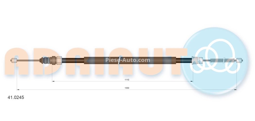 Cablu frână de mână ADRIAUTO, spate, dreapta / stânga (1330mm /1110mm) pentru: RENAULT RAPID/MINIVAN, SUPER 5, SUPER 5/HATCHBACK 1.0-1.7 10.84-08.98