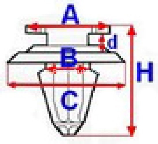 Cleme tapiterie / bumbi / clipsuri , ( pentru usi, cantitate per impachetare: 10 buc.) se potrivește: SKODA FABIA I, FABIA I PRAKTIK, FABIA II, OCTAVIA II, ROOMSTER, ROOMSTER PRAKTIK 08.99-05.15